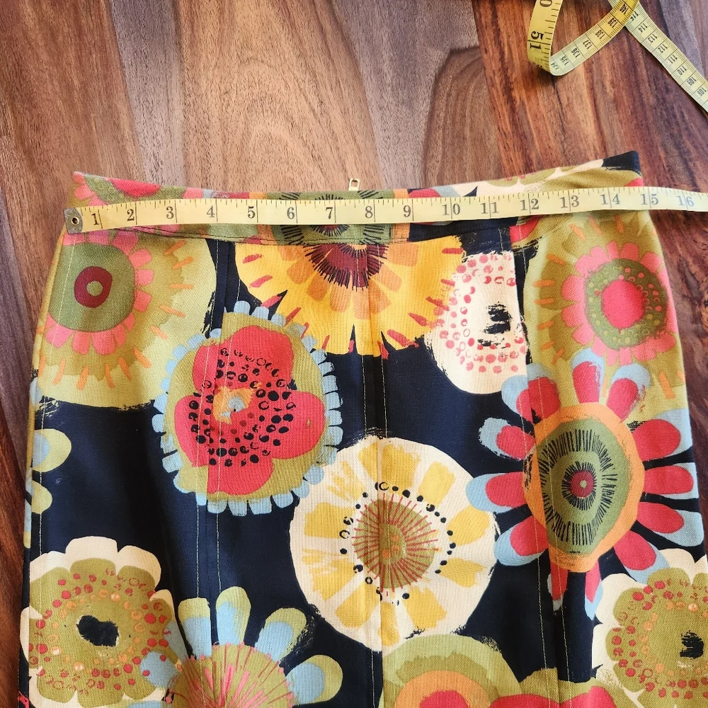 Handmade by me Floral Flower Skirt Size 6 Midi Mini Above Knee Pencil - Picture 3 of 7